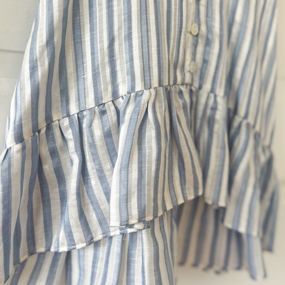 Veronica Beard Zee Striped Short Sleeve Blouse - Picture 5 of 8